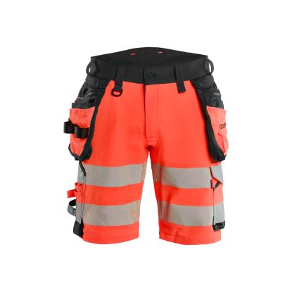 Blåkläder 1120 high vis shorts 4-vejs stretch, hi-vis rød/sort