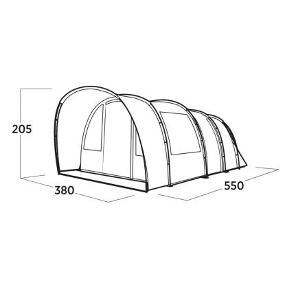 easy camp Skarvan 6 tunneltelt til 6 personer, blå