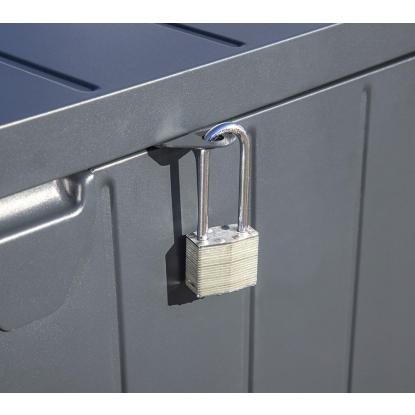 ShelterLogic hyndeboks, stål, antracitgrå,  93 x 79 x 138 cm - 870 liter