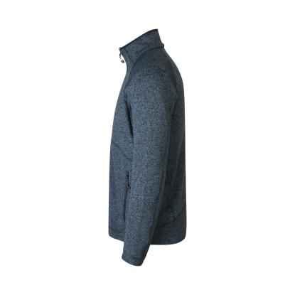 ID 0847 Zip-n-Mix strikfleece cardigan, melange, navy melange