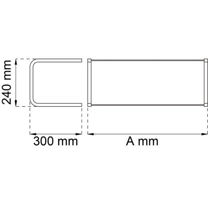 Habo 7000 skohylde, 60 cm, sort