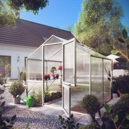 KGT Rose II drivhus, aluminium, 5,06 m²