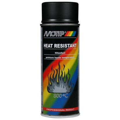Motip varmefast spray, 800°, 400 ml - sort