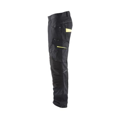 Blåkläder 1495 servicebuks med stretch, sort/hi-vis gul