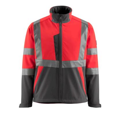 MASCOT SAFE LIGHT Kiama softshell jakke, hi-vis rød/mørk antracit