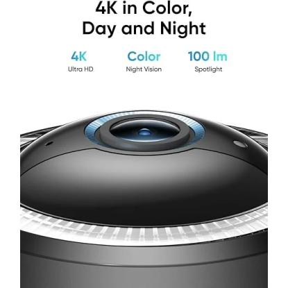eufy S330 4G LTE sikkerhedskamera med 360° dreje-, vippe- og zoomfunktion, 4K, solcelledrevet