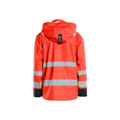 Blåkläder 4302 high vis regnjakke level 2, hi-vis rød/sort