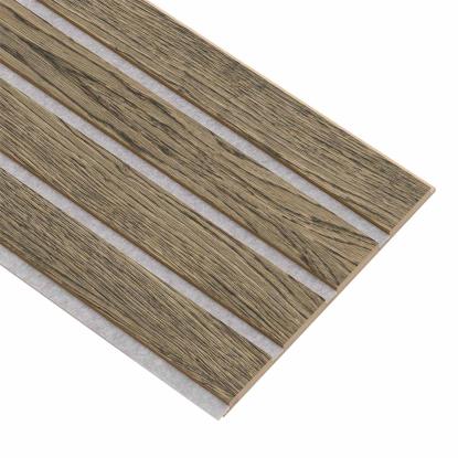 I-Wood Medio+ 4-lamel akustikpanel, sort olieret, grå filt og lys kerne, egefiner, 16 x 300 mm