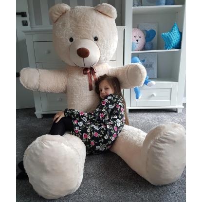 Bamse, bjørn, creme, 205 cm