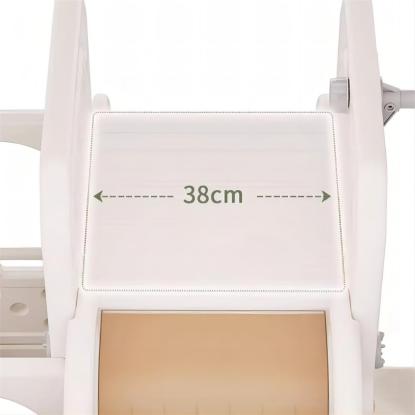 Kids Zone aktivitetslastbil med rutsjebane, basketball og net, beige
