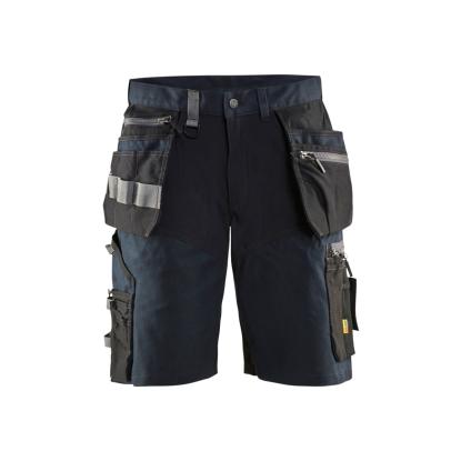 Blåkläder 1598 håndværker shorts med stretch i kraftig kanvas, mørk marineblå/sort