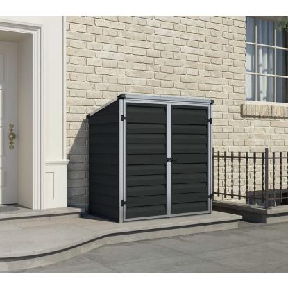 Canopia by Palram Voyager renovationsskjul, polycarbonat/aluminium, sort, 146,5 x 139 x 90 cm