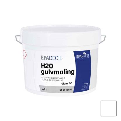 EFAdeck ® H2O gulvmaling, hvid, glans 50 - 2,5 liter