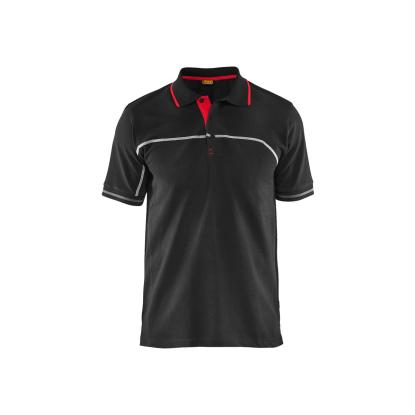 Blåkläder 3389 poloshirt, sort/rød