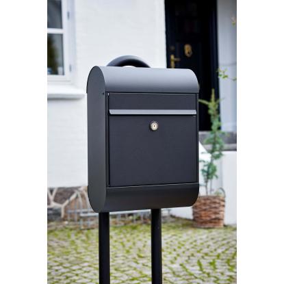 Allux 6000 postkasse med cylinderlås, sort