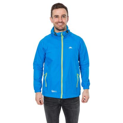 Trespass QIKPAC packaway regnjakke med pose, unisex, blå