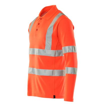 MASCOT SAFE CLASSIC poloshirt, langærmet, hi-vis rød