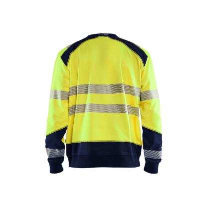 Blåkläder 3541 high vis sweatshirt, hi-vis gul/marineblå