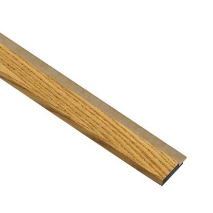 I-Wood afslutningsliste til akustikpanel, brun olieret, brun filt og sort kerne, egefiner, 17 x 42 mm