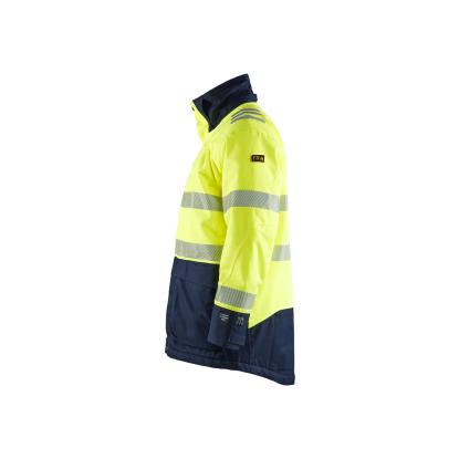 Blåkläder 4527 multinorm vinterparkajakke inherent, hi-vis gul/marineblå