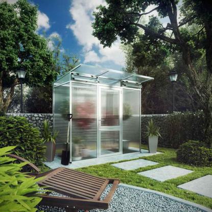 KGT Linea I drivhus, aluminium, 2,56 m²
