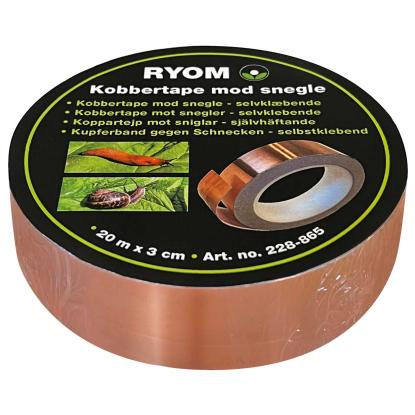 RYOM snegletape, kobber, 3 cm - 20 meter