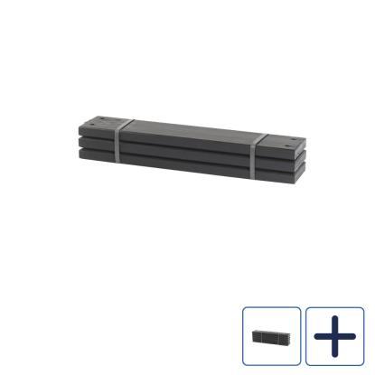 PLUS PIPE planker, 60 cm, sort/nåletræ