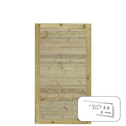 PLUS Plank enkeltlåge inkl. beslag, nåletræ