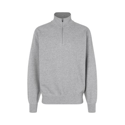 ID 0603 sweatshirt med lynlås, grå melange