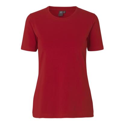 ID 0595 Stretch T-shirt, komfort, dame, rød