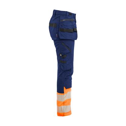 Blåkläder 7030 dame high vis buks stretch, marineblå/hi-vis orange