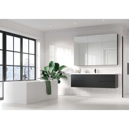 Fibo Colour vådrumspanel med 15 x 15 cm fliselook, 10 x 600 x 2400 mm, denver white high gloss