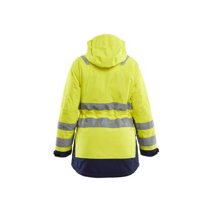 Blåkläder 4472 dame high vis vinterparkajakke, hi-vis gul/marineblå