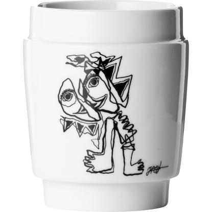 Steel-Function kunstkop nr. 5, porcelæn, sort/hvid - 250 ml