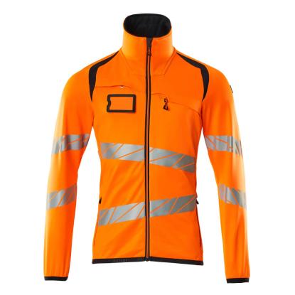 MASCOT ACCELERATE SAFE fleecetrøje med lynlås, hi-vis orange/mørk marine