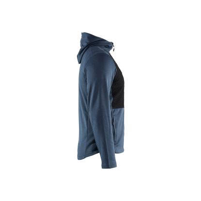 Blåkläder 3540 hættetrøje full zip, støvet blå/sort