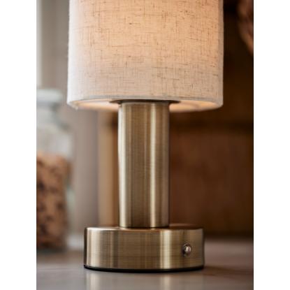 PR Home Tiara LED bordlampe, transportabel, antik messing