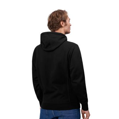 ID 0630 sweat cardigan med hætte, bonded, sort