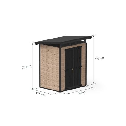 Upyard Strongbox redskabsrum M, lysbrun/sort - 1,76 m²