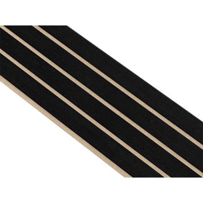 I-Wood Basic 4-lamel akustikpanel, sortmalet, beige filt og sort kerne, egefiner, 17 x 300 mm 