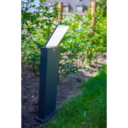 LUTEC PANO udendørs LED bedlampe, 1 lyskilde, H63,5 cm, IP54, mørk grå