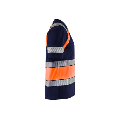 Blåkläder 3421 high vis t-shirt, marineblå/hi-vis orange