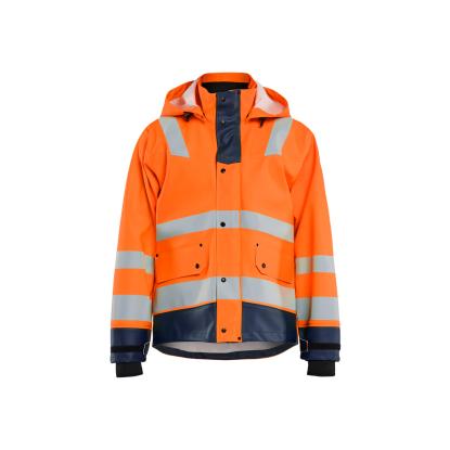 Blåkläder 4327 high vis regnjakke level 3, hi-vis orange/marineblå
