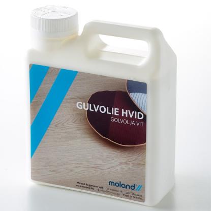 Moland gulvolie, hvid - 1 liter