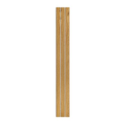 I-Wood Basic 3-lamel akustikpanel, brun olieret, grå filt og lys kerne, egefiner, 16 x 300 mm 
