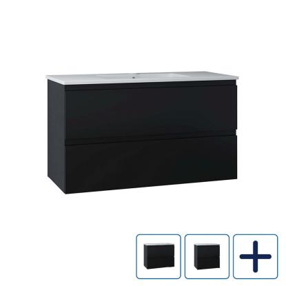 Nortiq Brazil One-Box møbelsæt med vask, mat sort