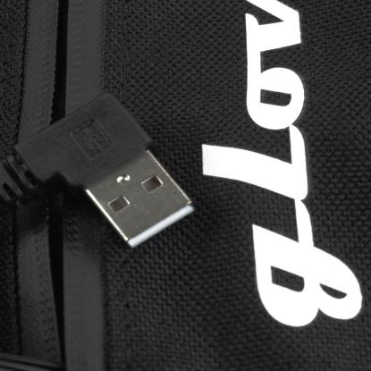 Glovii universalvest med varme, GV1U, kompatibel med enhver 2A powerbank, sort