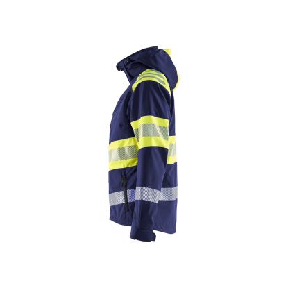 Blåkläder 4404 dame high vis softshell jakke, marineblå/hi-vis gul