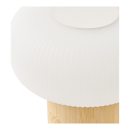 Stafford LED bordlampe med bambus, genopladelig, H18 cm, natur/hvid