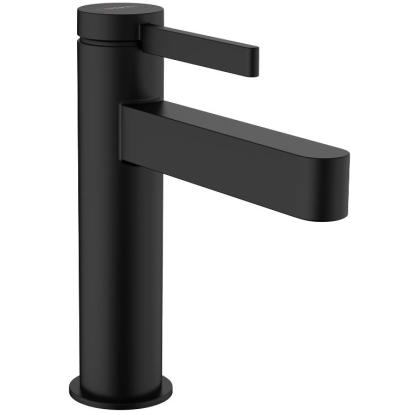 hansgrohe Finoris 110 håndvaskarmatur med push-open bundventil, mat sort